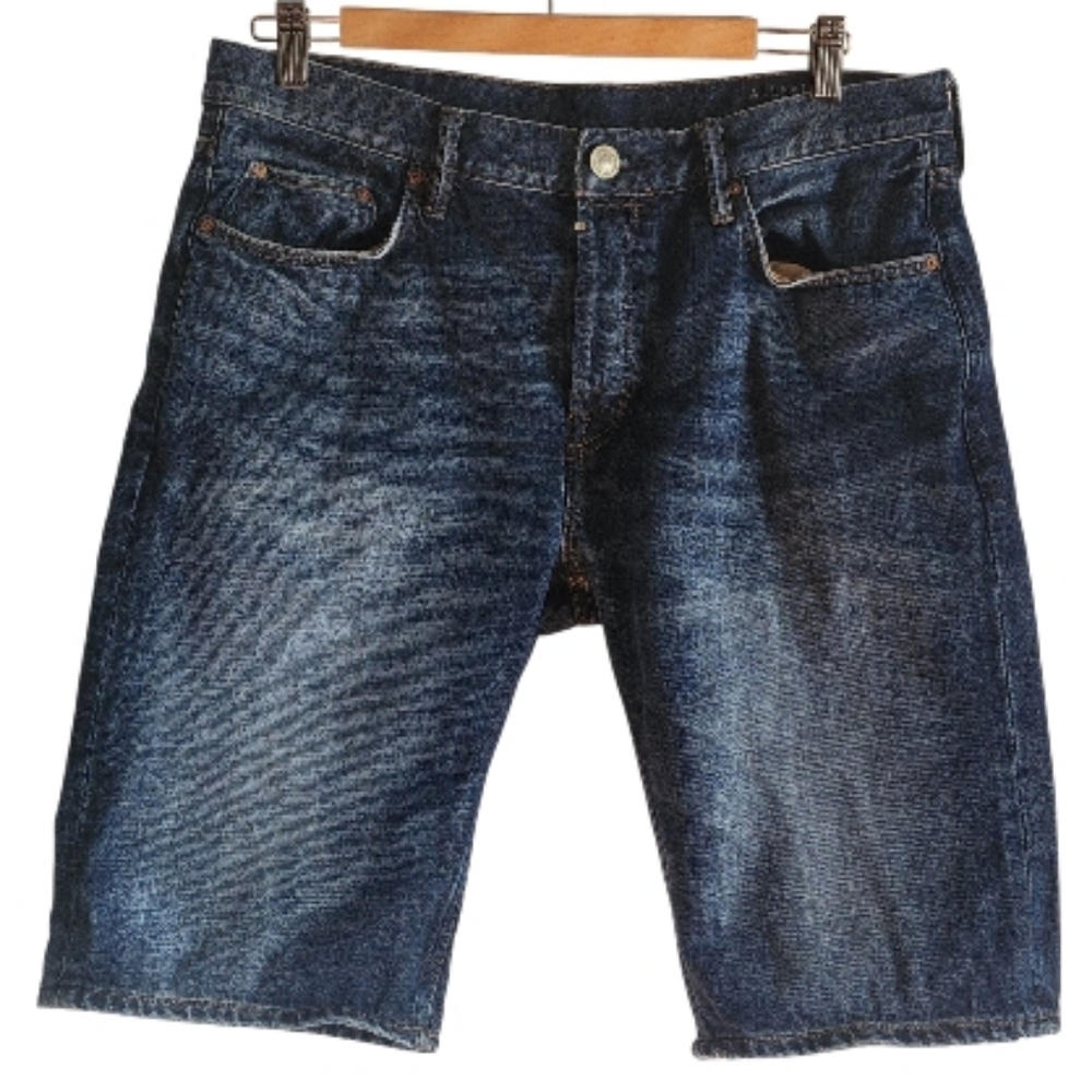 All Saints Men's Blue Denim Switch‎ Fit Shorts W 32